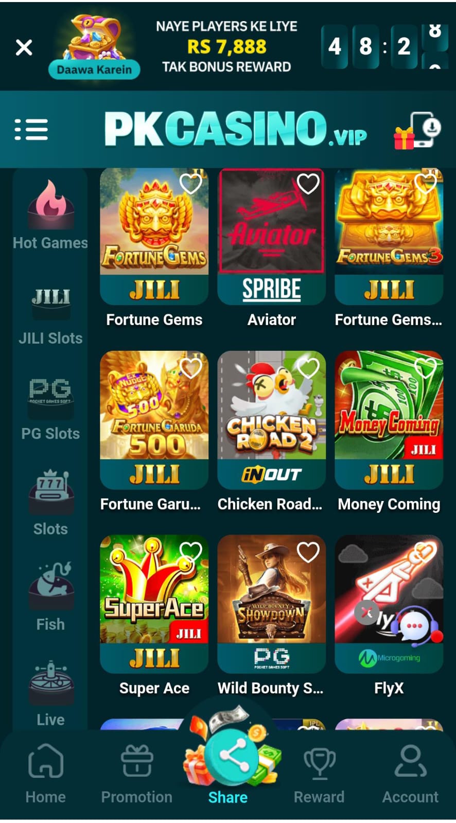 PK Casino Game App